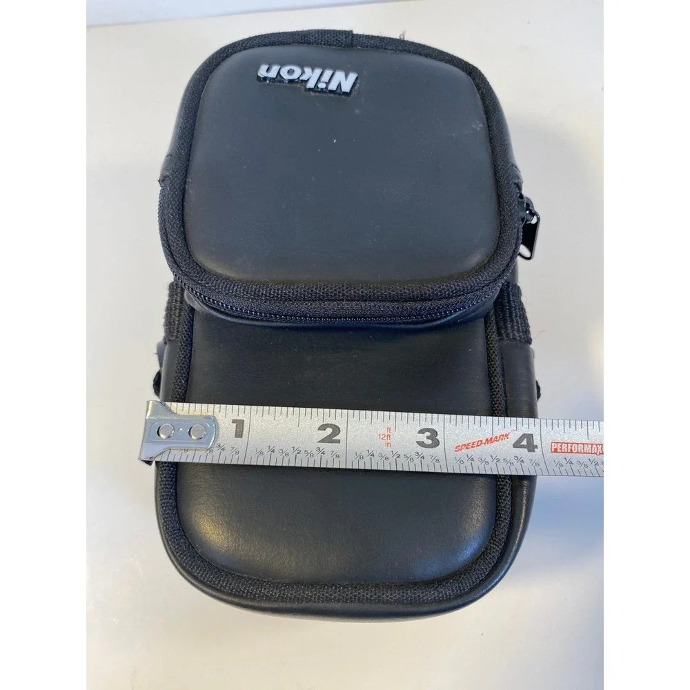 Nikon Black Faux Leather Compact Camera Case Pouch with Belt Loop and Pockets